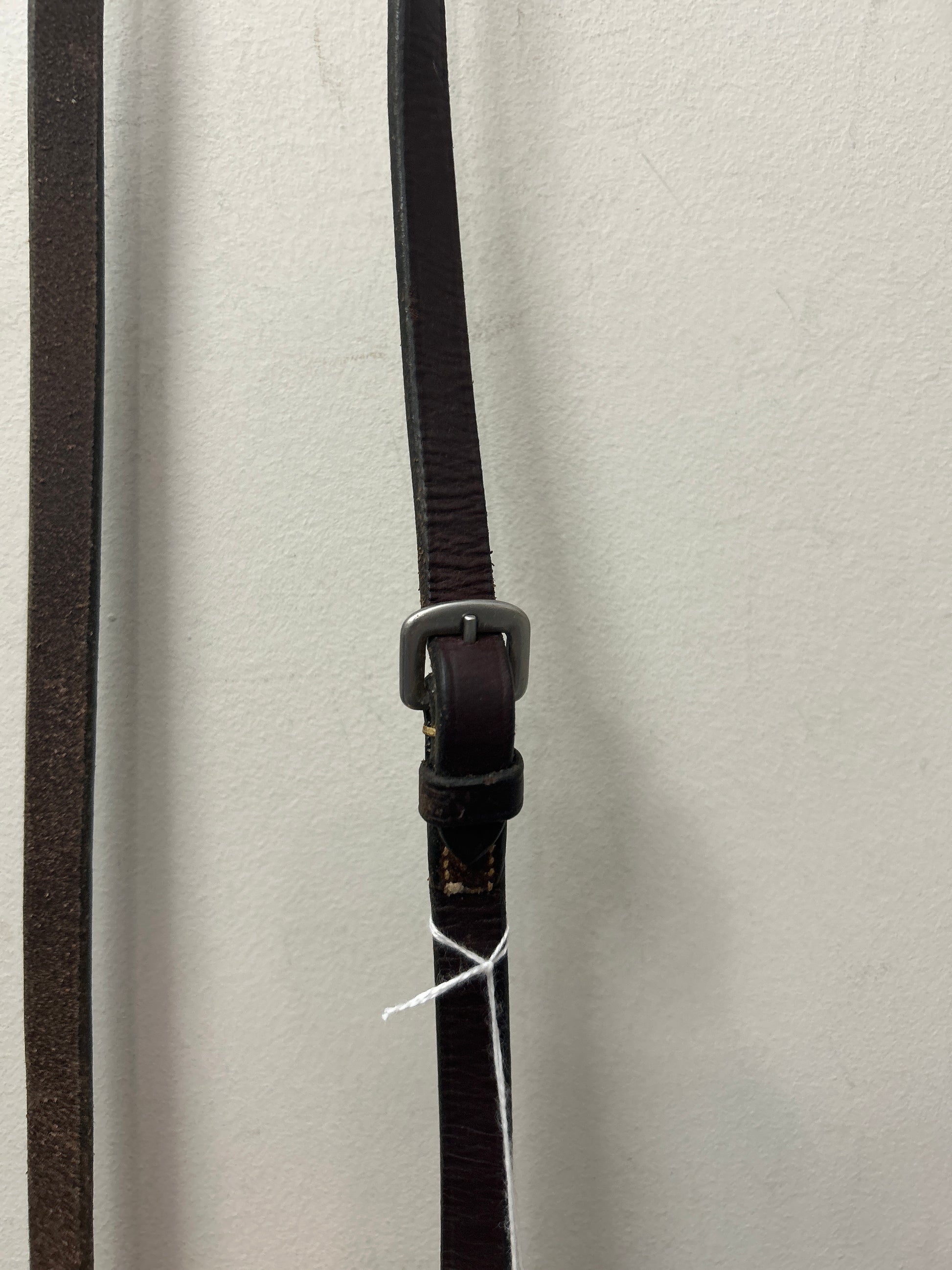 Brown Leather Curb Reins-English Reins-Consignment-Evolution Equestrian Co.
