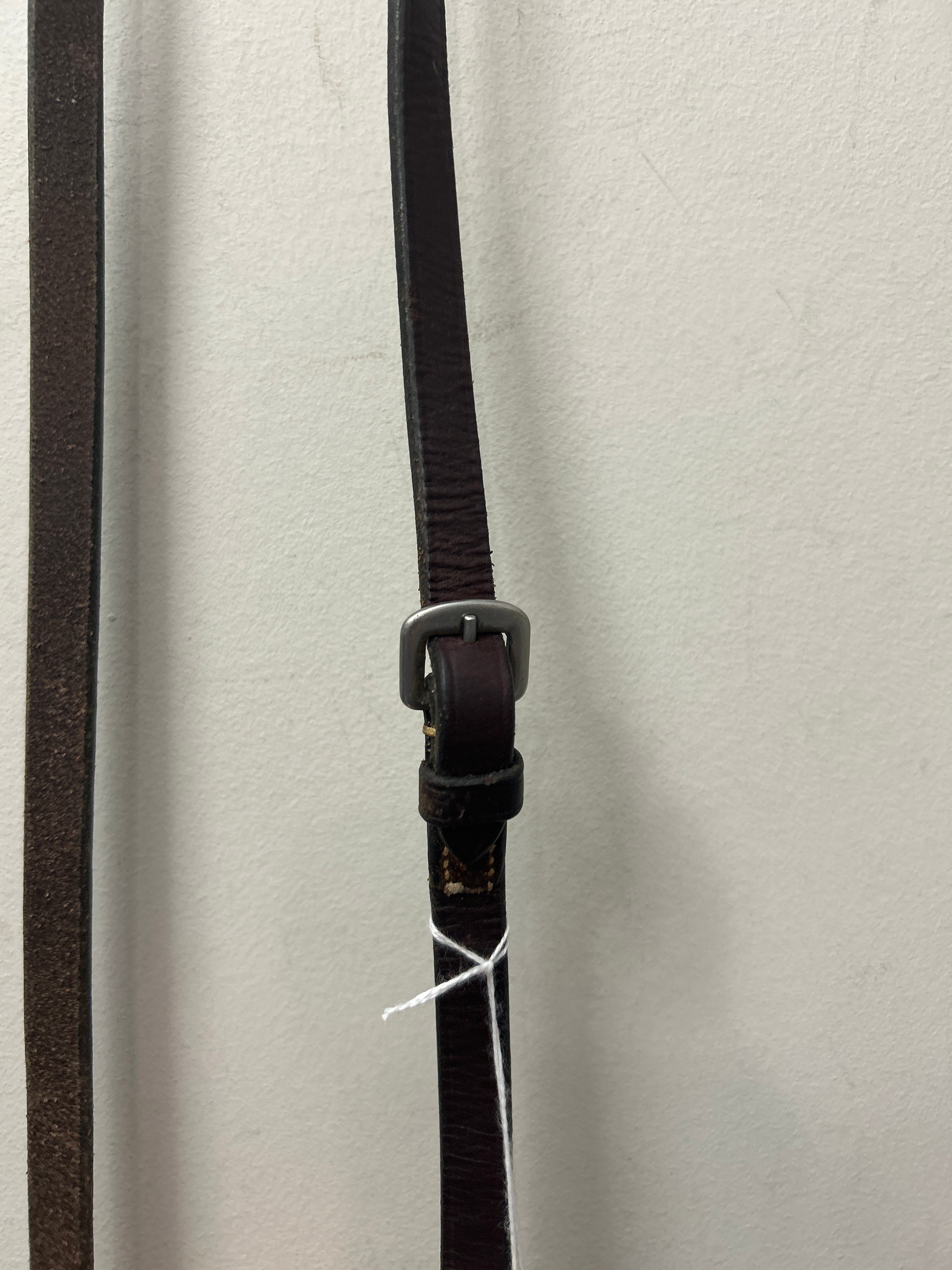 Brown Leather Curb Reins-English Reins-Consignment-Evolution Equestrian Co.