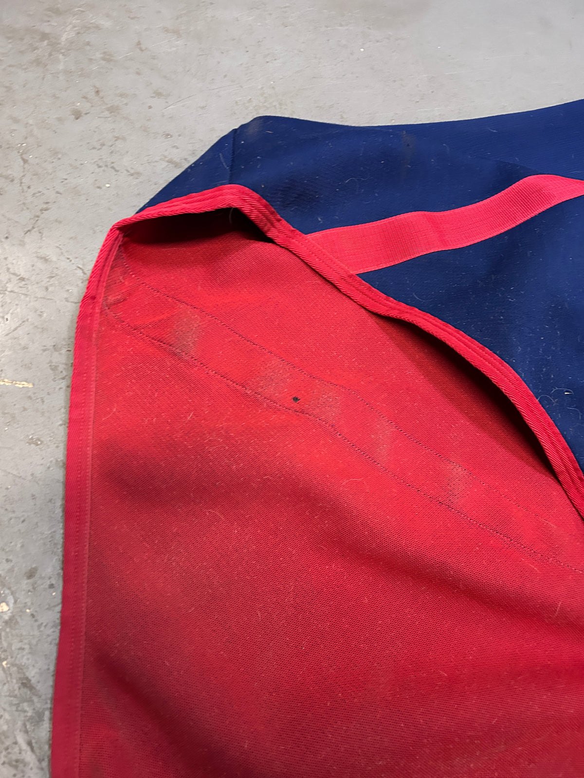 Bucas Navy and Red Cooler XLarge-Horse Blankets & Sheets-Consignment-Evolution Equestrian Co.