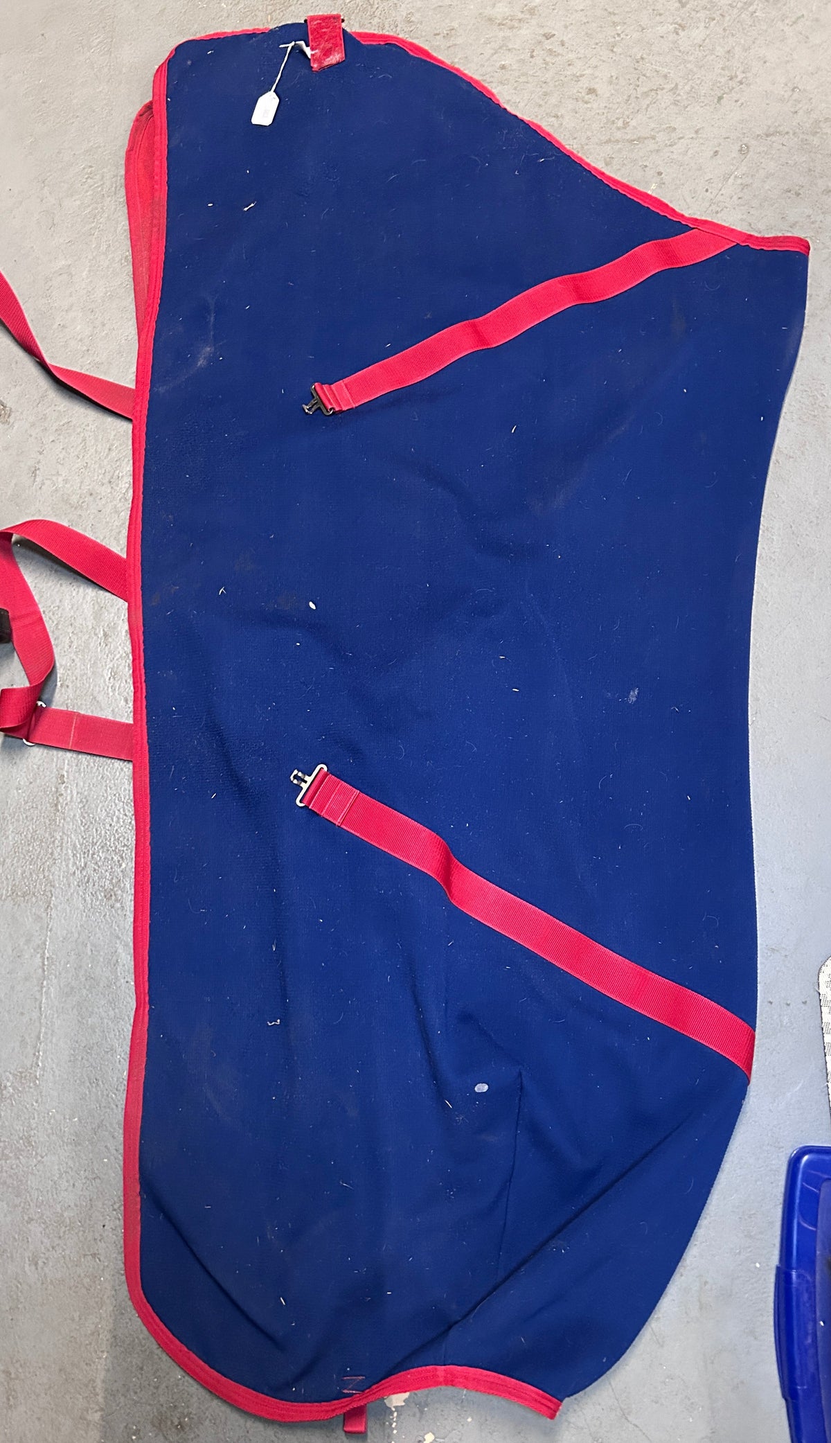 Bucas Navy and Red Cooler XLarge-Horse Blankets & Sheets-Consignment-Evolution Equestrian Co.