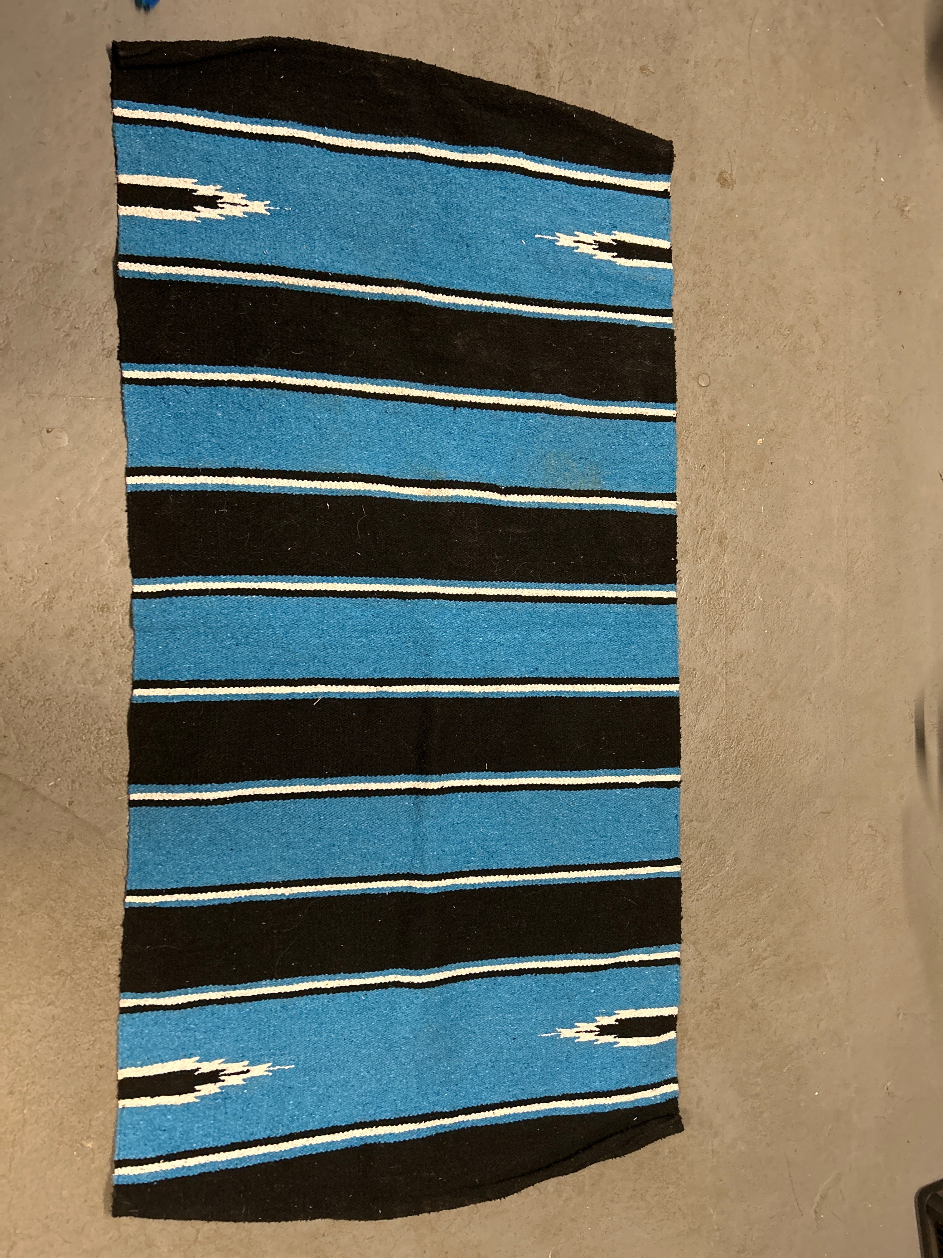 Black and Blue Western Saddle Blanket