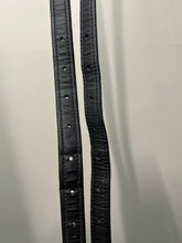 Load image into Gallery viewer, Kid&#39;s Black Synthetic Stirrup Leathers 47&quot;
