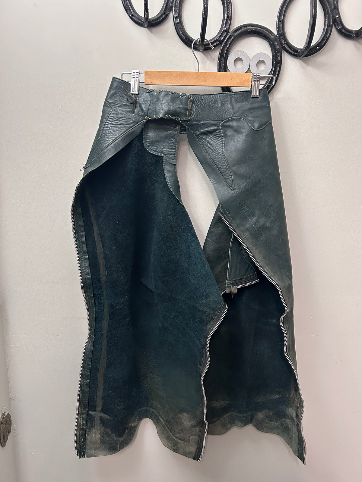 Western Leather Chaps XSmall Dark Green
