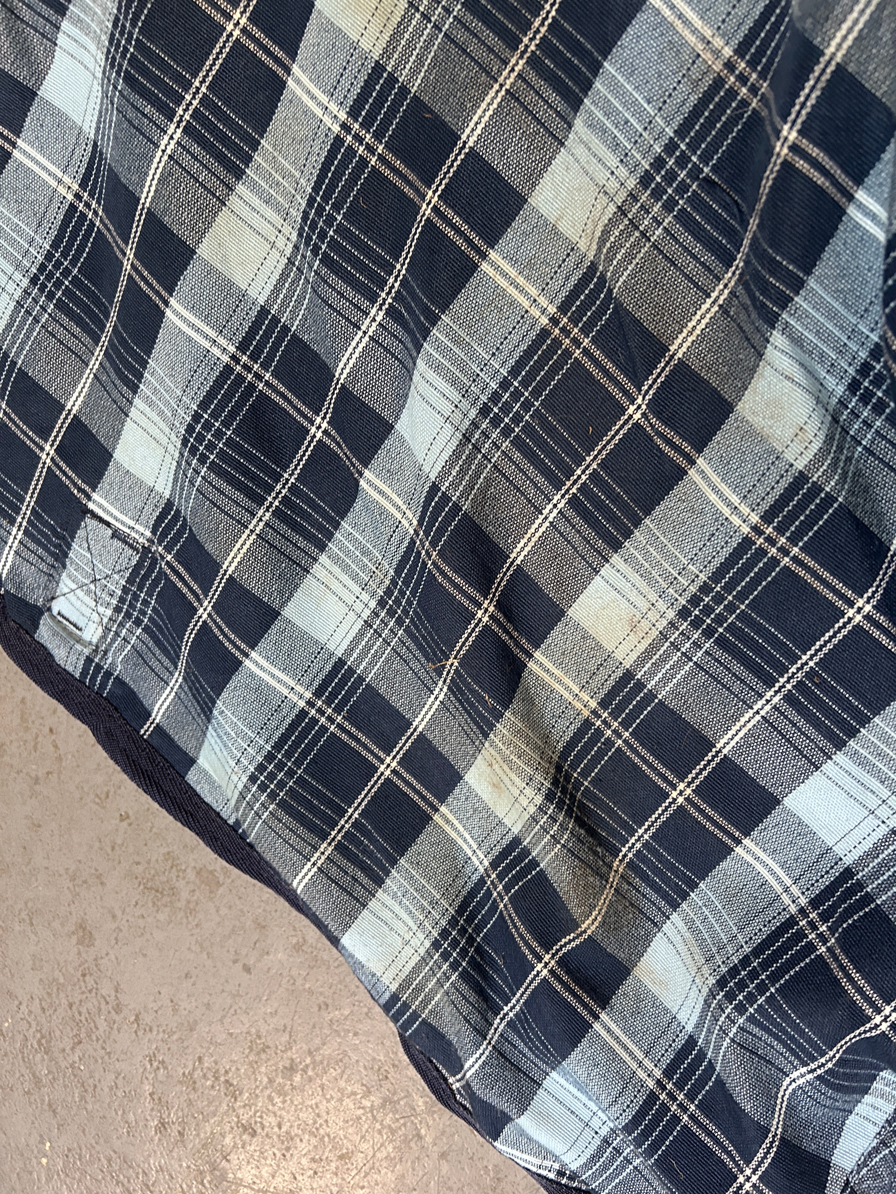 Supra Poly Cotton Blue Plaid Sheet 82"