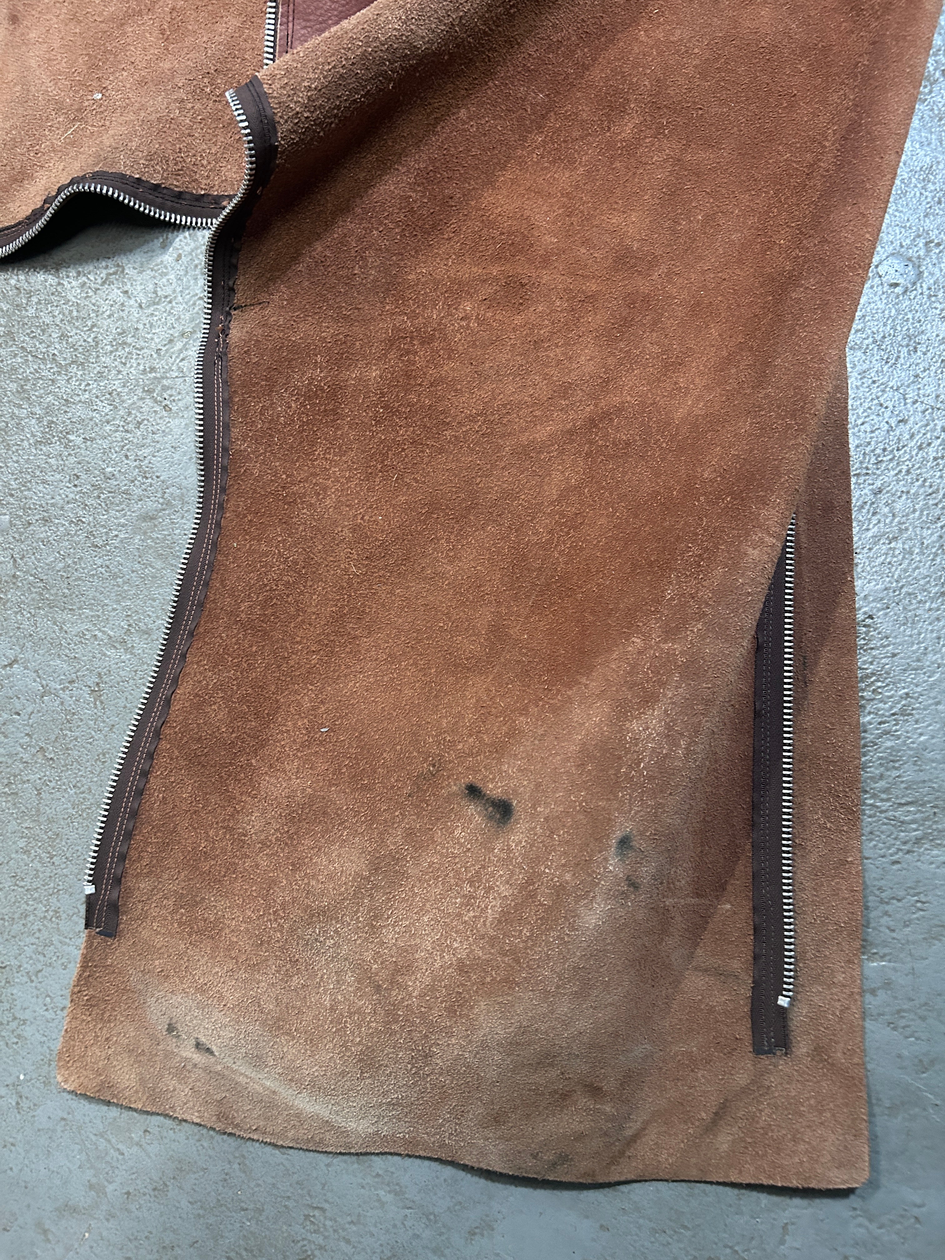 Custom Brown Leather Chaps