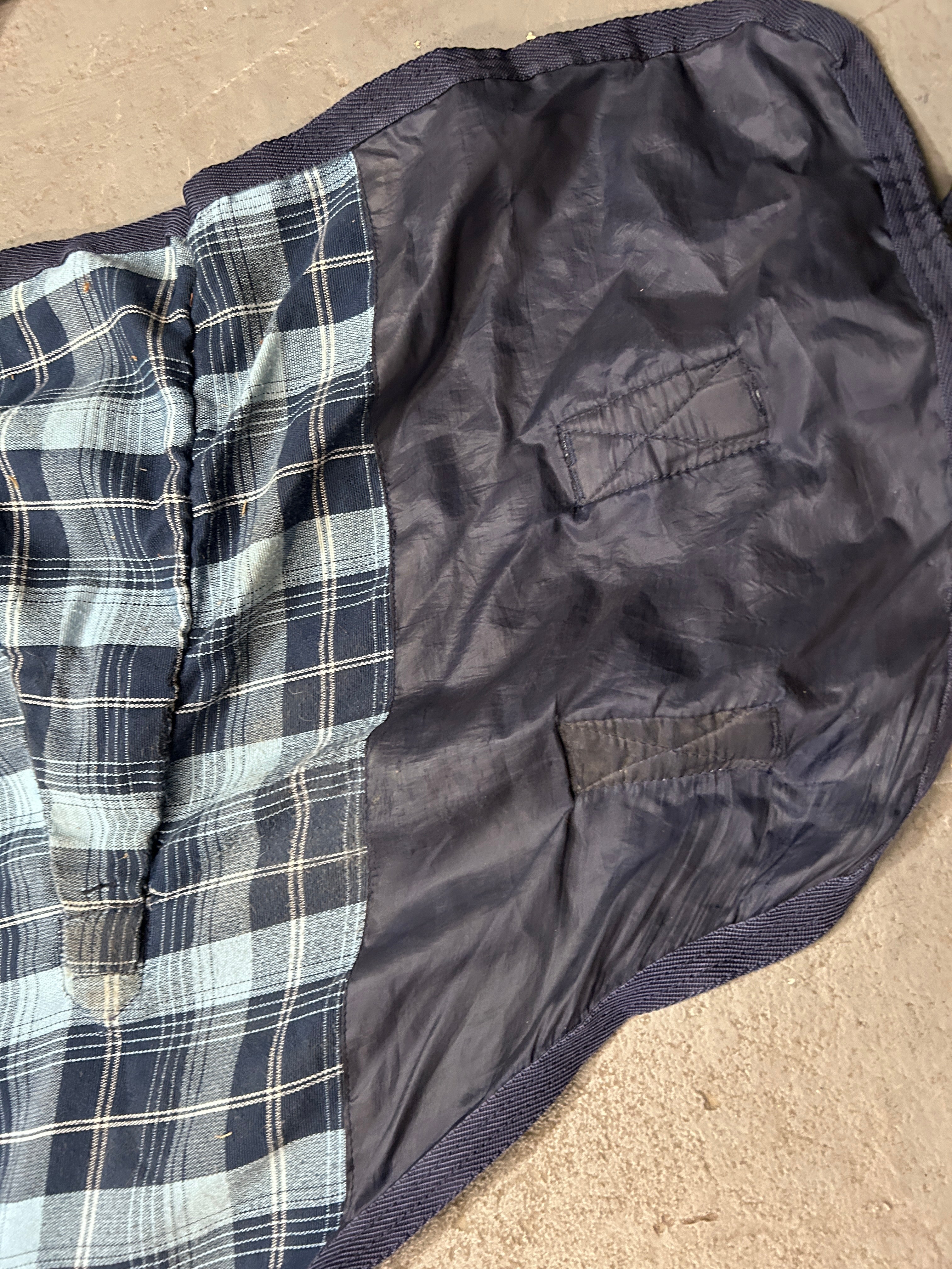 Supra Poly Cotton Blue Plaid Sheet 82"