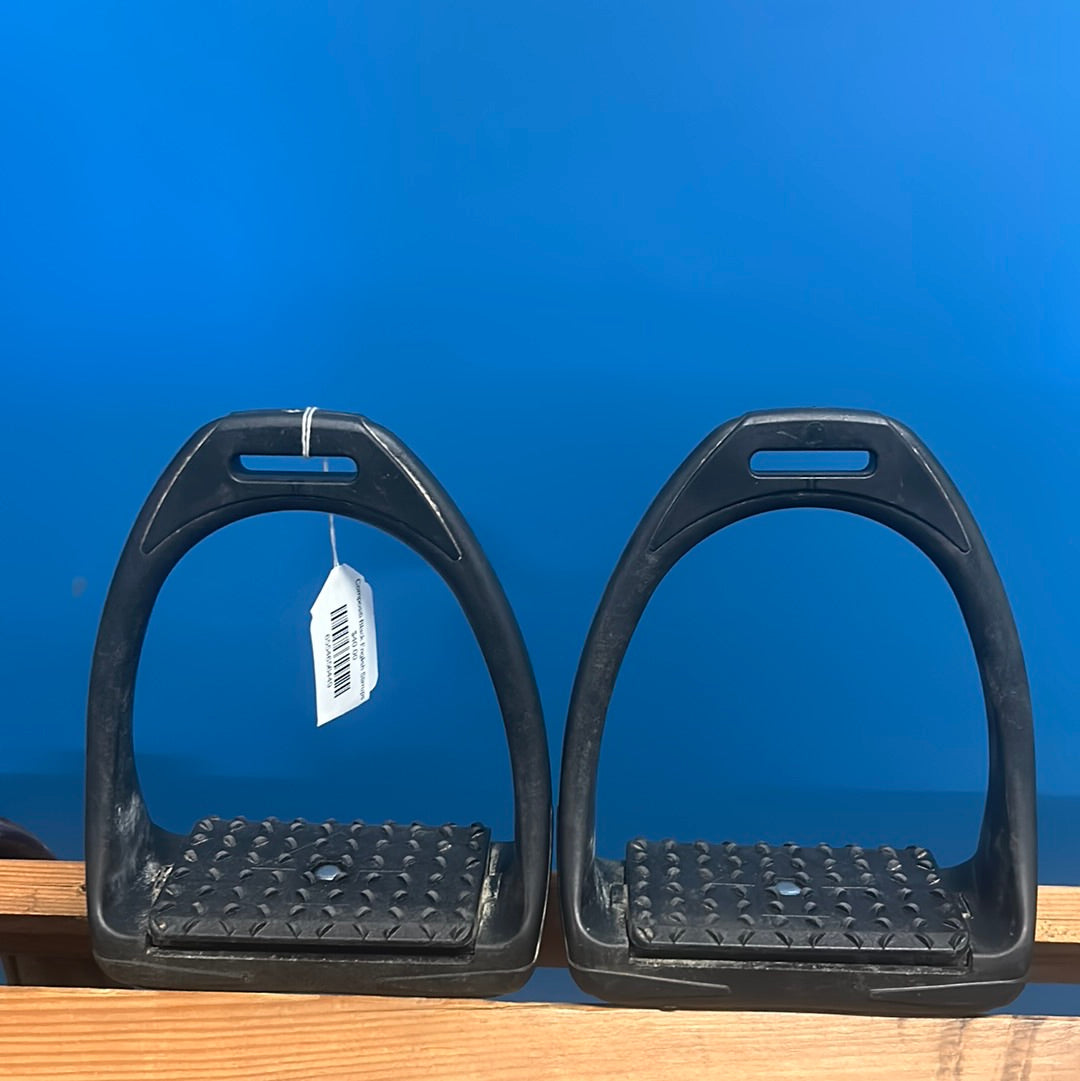 Compositi Black English Stirrups – Evolution Equestrian Co.