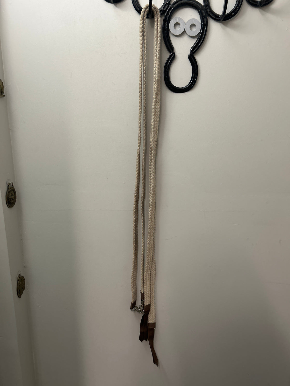 White Rope Split Reins