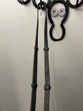 Load image into Gallery viewer, Black Leather Reins with Hand Spots
