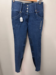 B Vertigo High Rise Full Seat Denim Breeches 26
