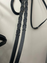 Load image into Gallery viewer, Connemara Black Bridle with Reins
