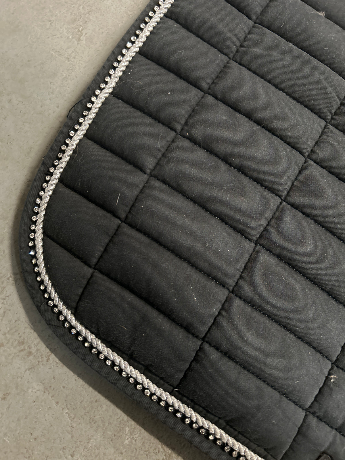 BR Black Dressage Saddle Pad with Gems