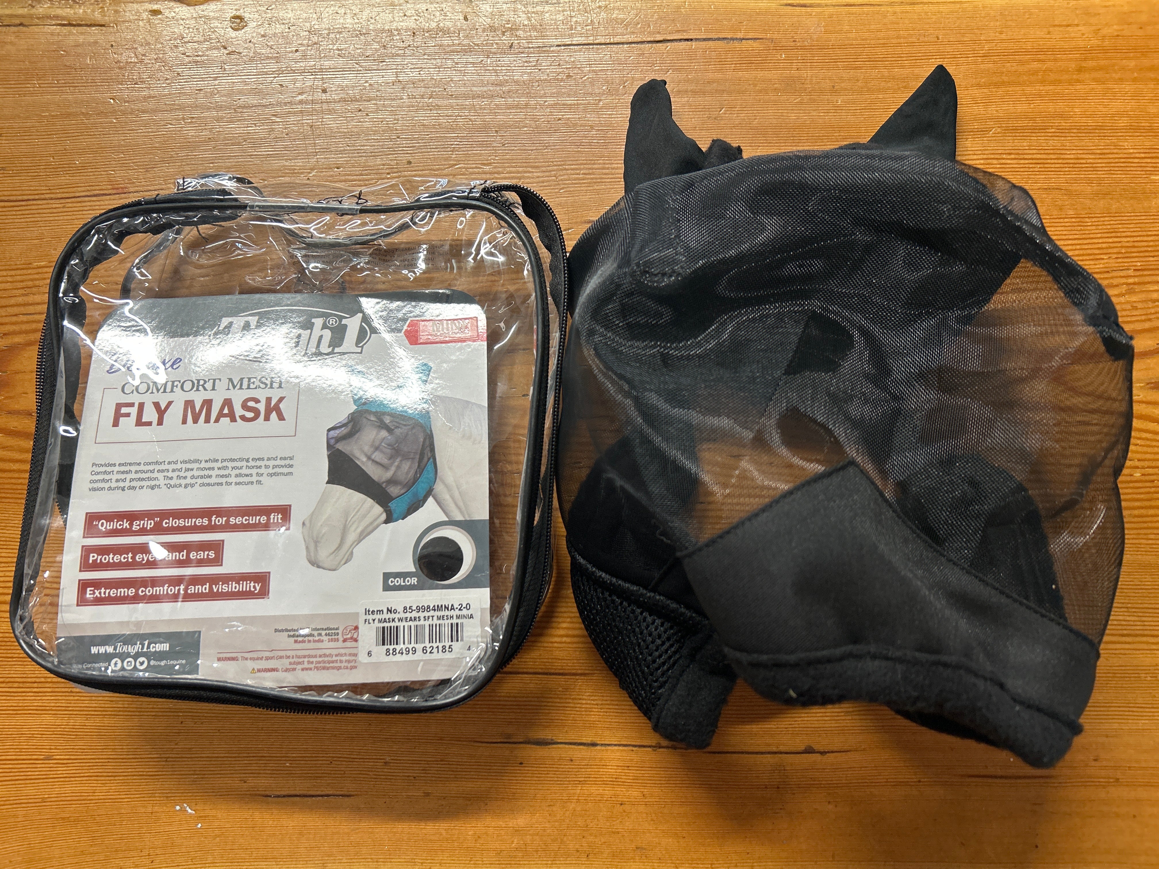 Mini Fly Mask Black-Fly Mask-Consignment-Evolution Equestrian Co.