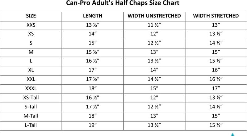 Can Pro Leather Half Chaps-Half Chaps-Can Pro Equestrian Supply-XSmall-Evolution Equestrian Co.