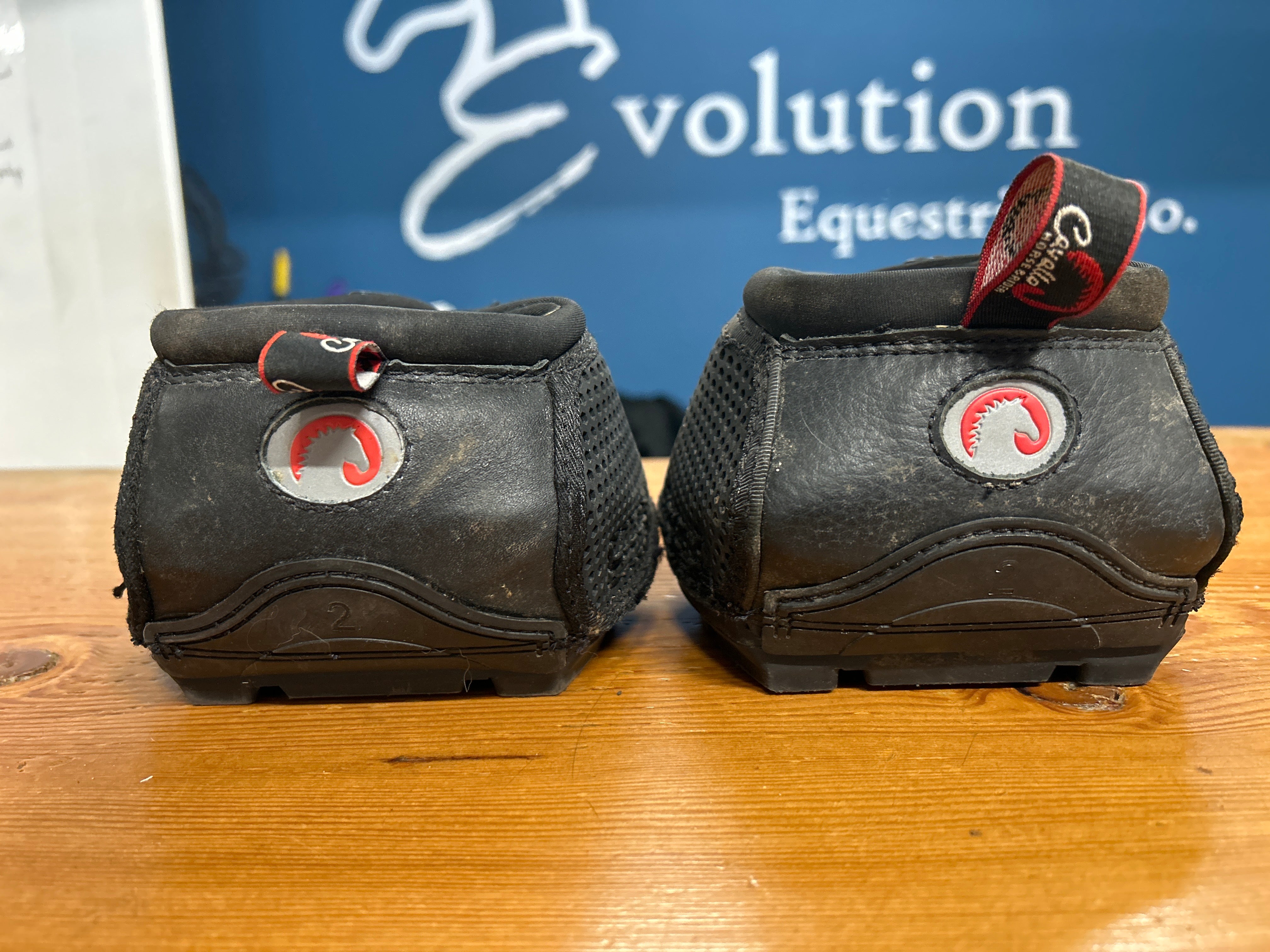 Cavallo Trek Hoof Boots Size 2 Black Pair-Hoof Boots-Consignment-Evolution Equestrian Co.