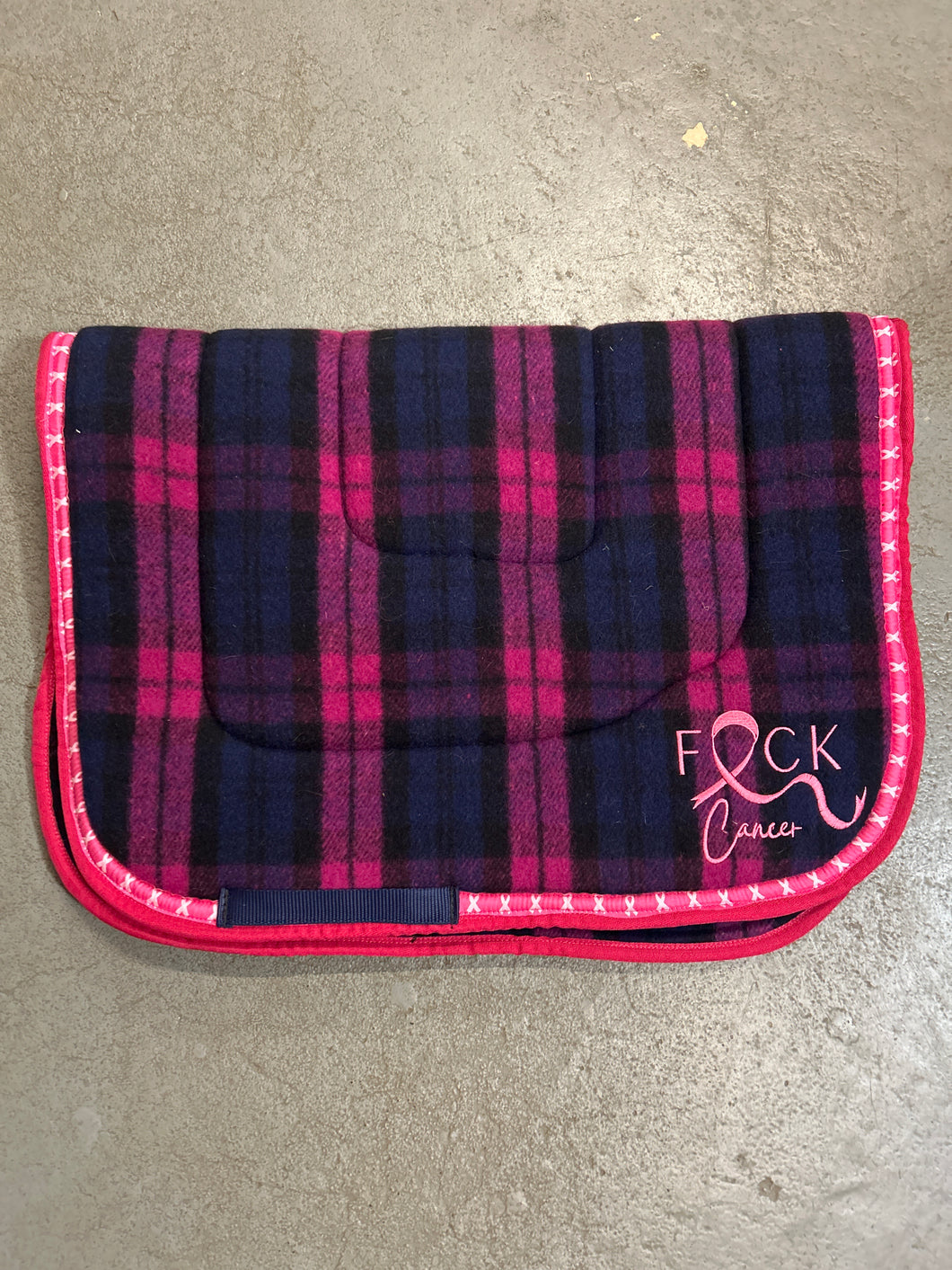 Cedar Lodge F* Cancer English Saddle Pad-Dressage Saddle Pad-Consignment-Evolution Equestrian Co.