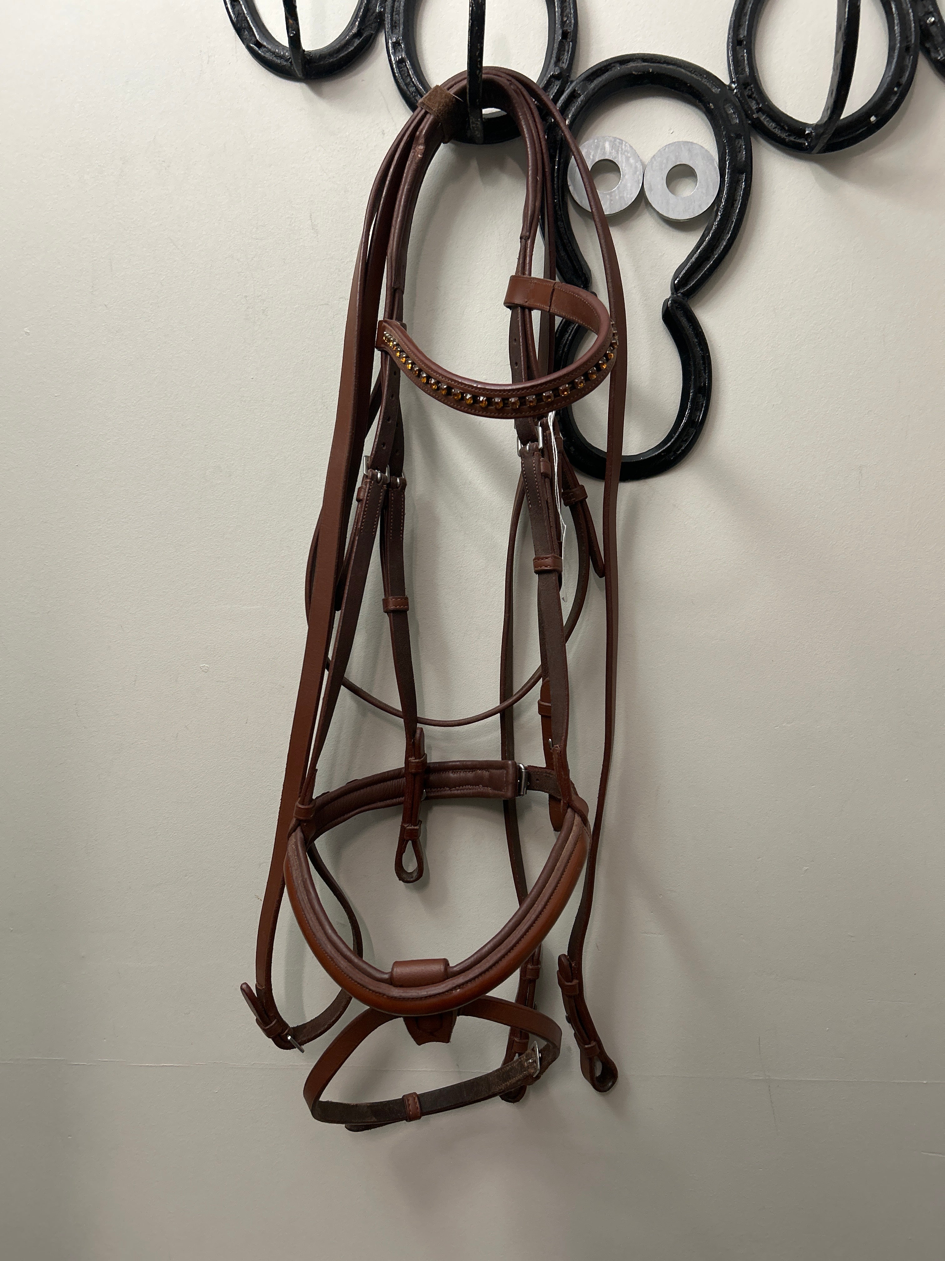 Chestnut English Bridle with Reins-Bridle-Consignment-Evolution Equestrian Co.
