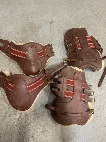 Chetak Leather Boots with Sheepskin Lining-Horse Boots-Consignment-Evolution Equestrian Co.