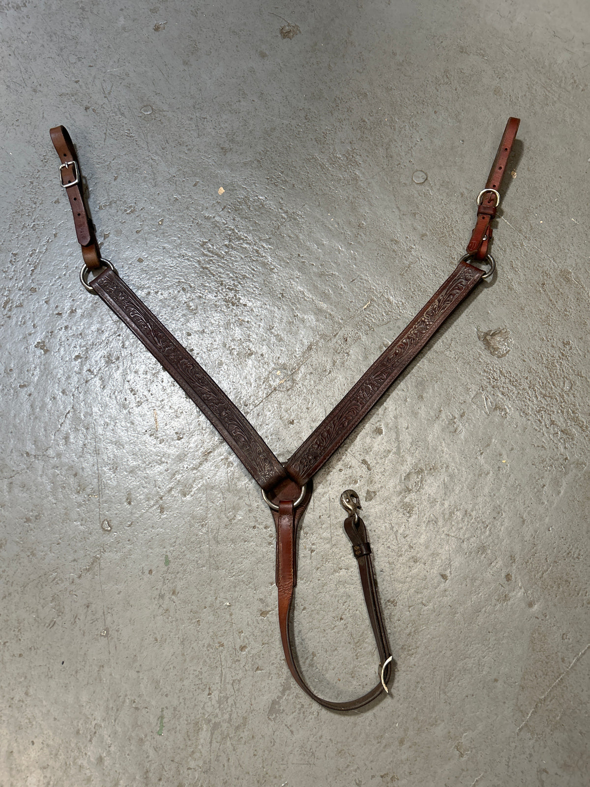 Circle Y Floral Straight Breast Collar