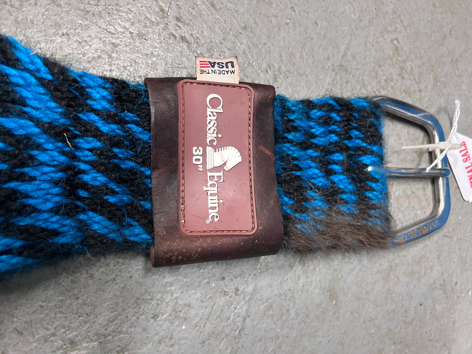Classic Equine Blue Mohair Cinch 30"-Western Cinch-Consignment-Evolution Equestrian Co.