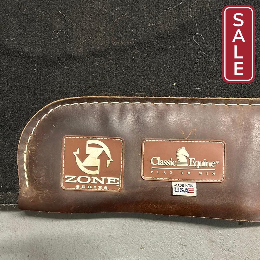 Classic Equine Zone Suede Top Black Saddle Pad-Western Saddle Pad-Consignment-Evolution Equestrian Co.