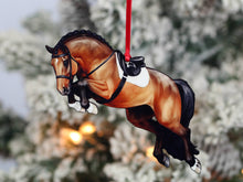 Load image into Gallery viewer, Classy Equine Bay Jumping Horse Ornament
