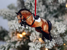 Load image into Gallery viewer, Classy Equine Bay Jumping Horse Ornament
