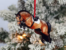 Load image into Gallery viewer, Classy Equine Bay Jumping Horse Ornament
