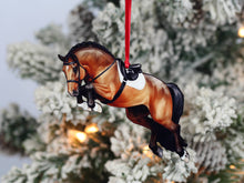 Load image into Gallery viewer, Classy Equine Bay Jumping Horse Ornament
