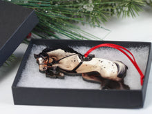 Load image into Gallery viewer, Classy Equine Jumping Horse Ornament Bay Appaloosa Hunter Jumper Equine
