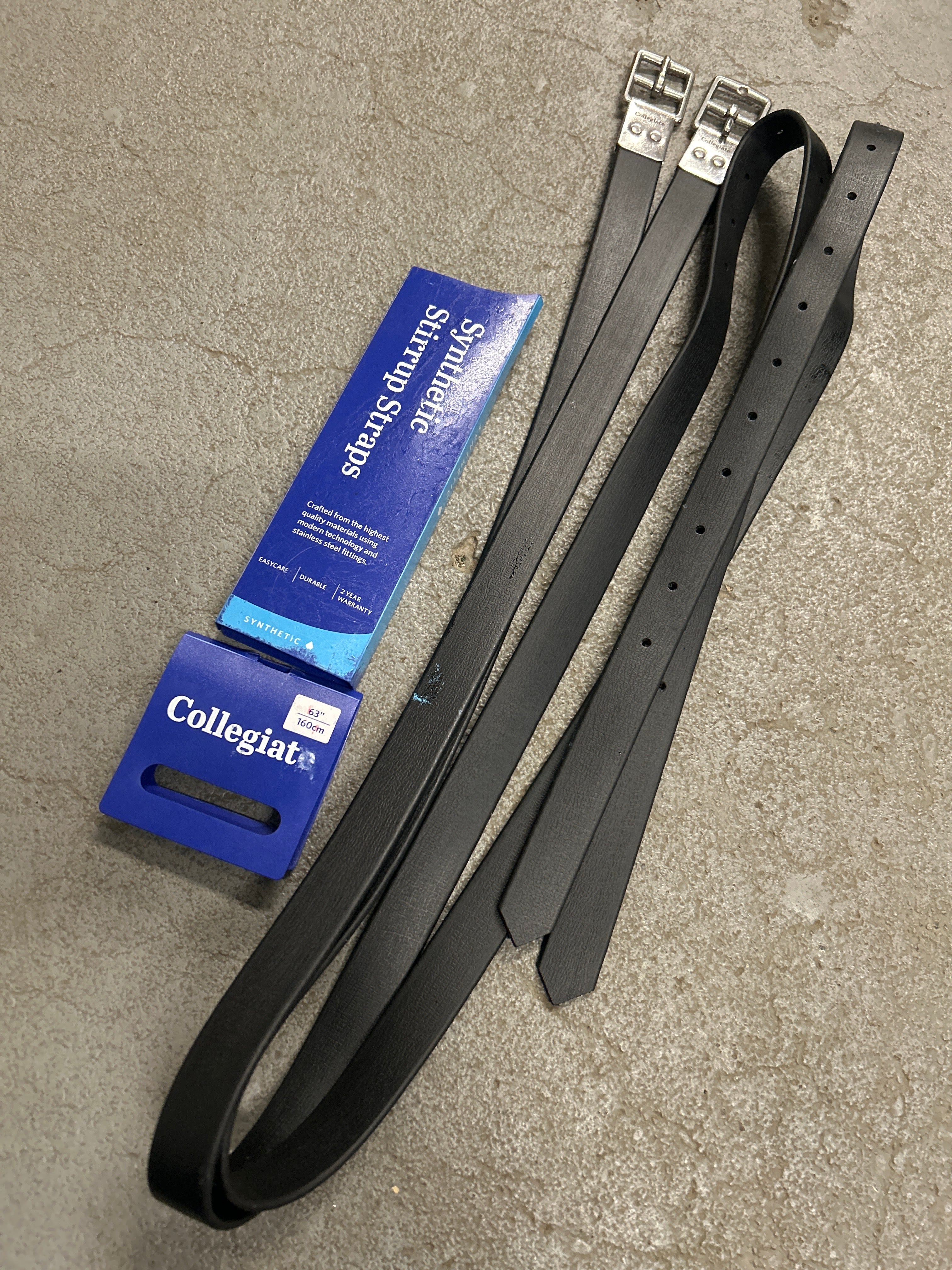 Collegiate Easy Care Synthetic Stirrup Leathers-English Stirrups-Consignment-Evolution Equestrian Co.