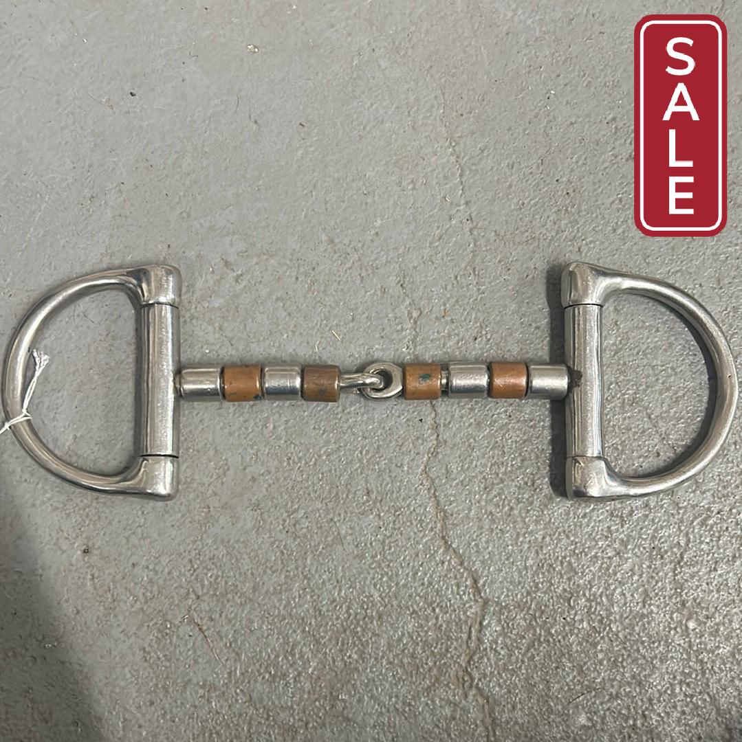 Copper Roller Dee Ring Snaffle 5"-Bits-Consignment-Evolution Equestrian Co.
