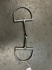 Corkscrew Dee Ring Snaffle 5-1-/4"-Bit-Consignment-Evolution Equestrian Co.