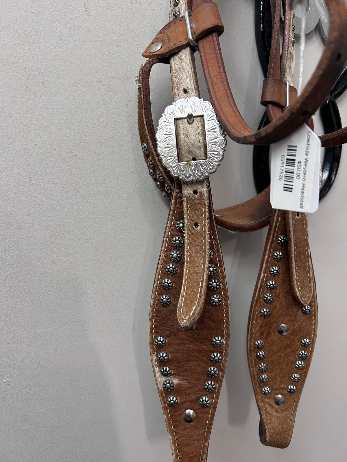 Cowhide Western Headstall-Western Headstall-Consignment-Evolution Equestrian Co.