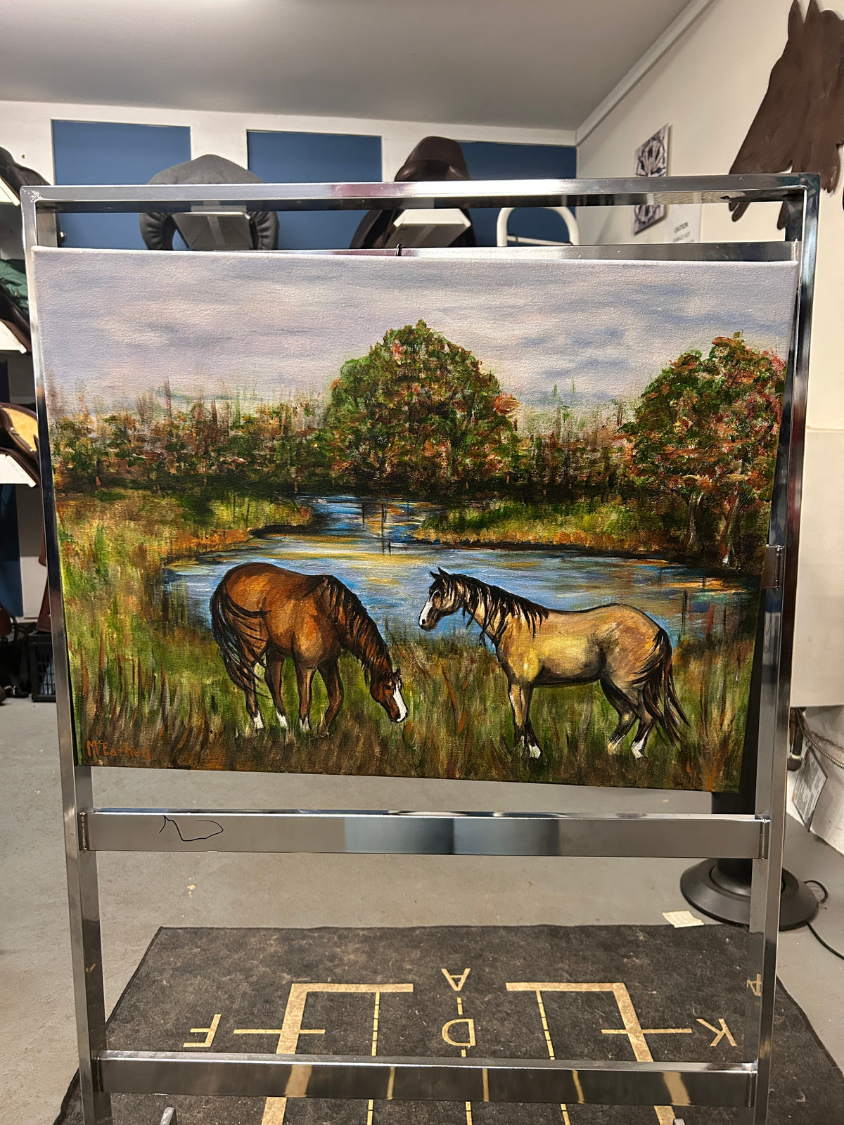 Custom Painting: Watchful-Art-Consignment-Evolution Equestrian Co.