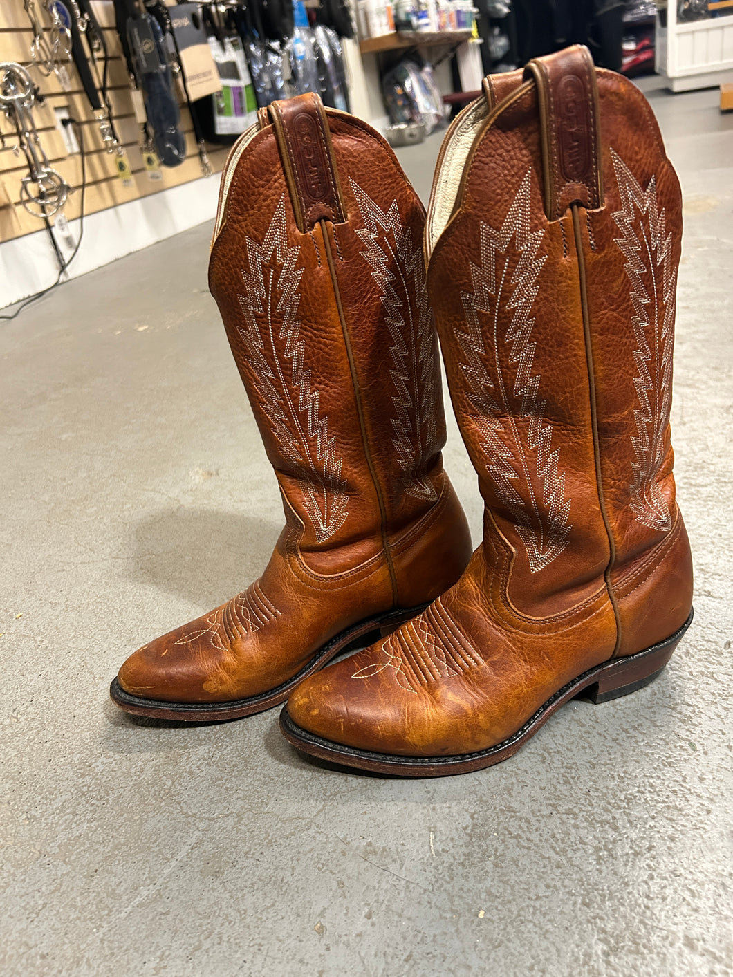 Boulet Brown Cowboy Boots 6