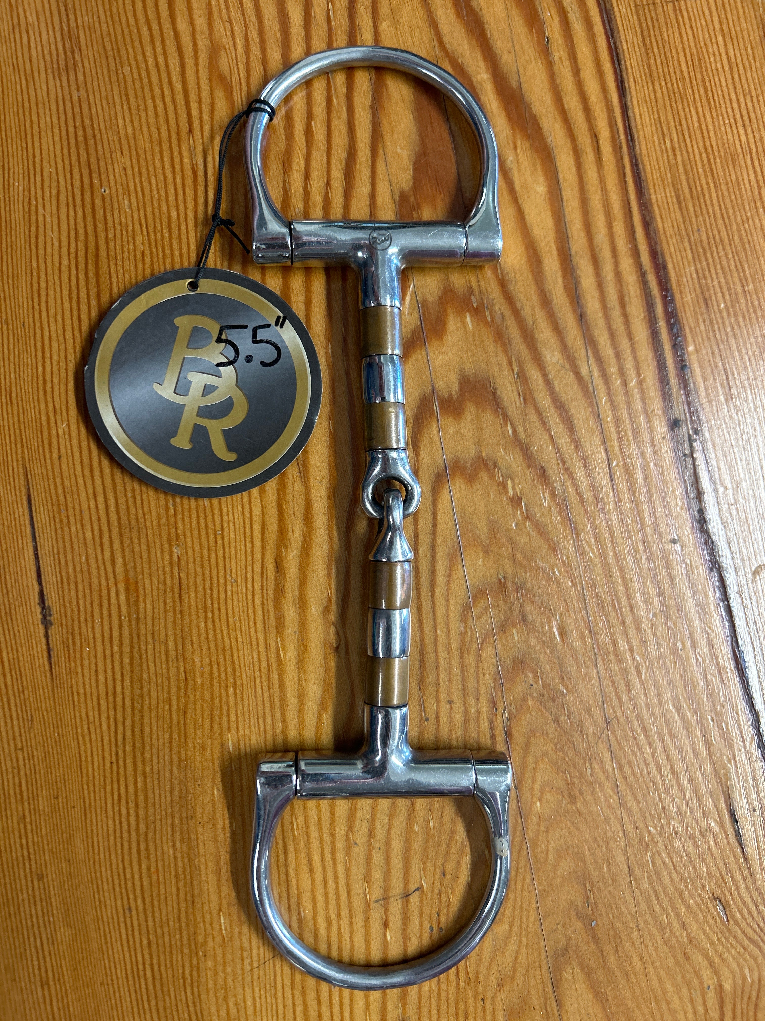 Dee Ring Snaffle with Copper Rollers 5.5”