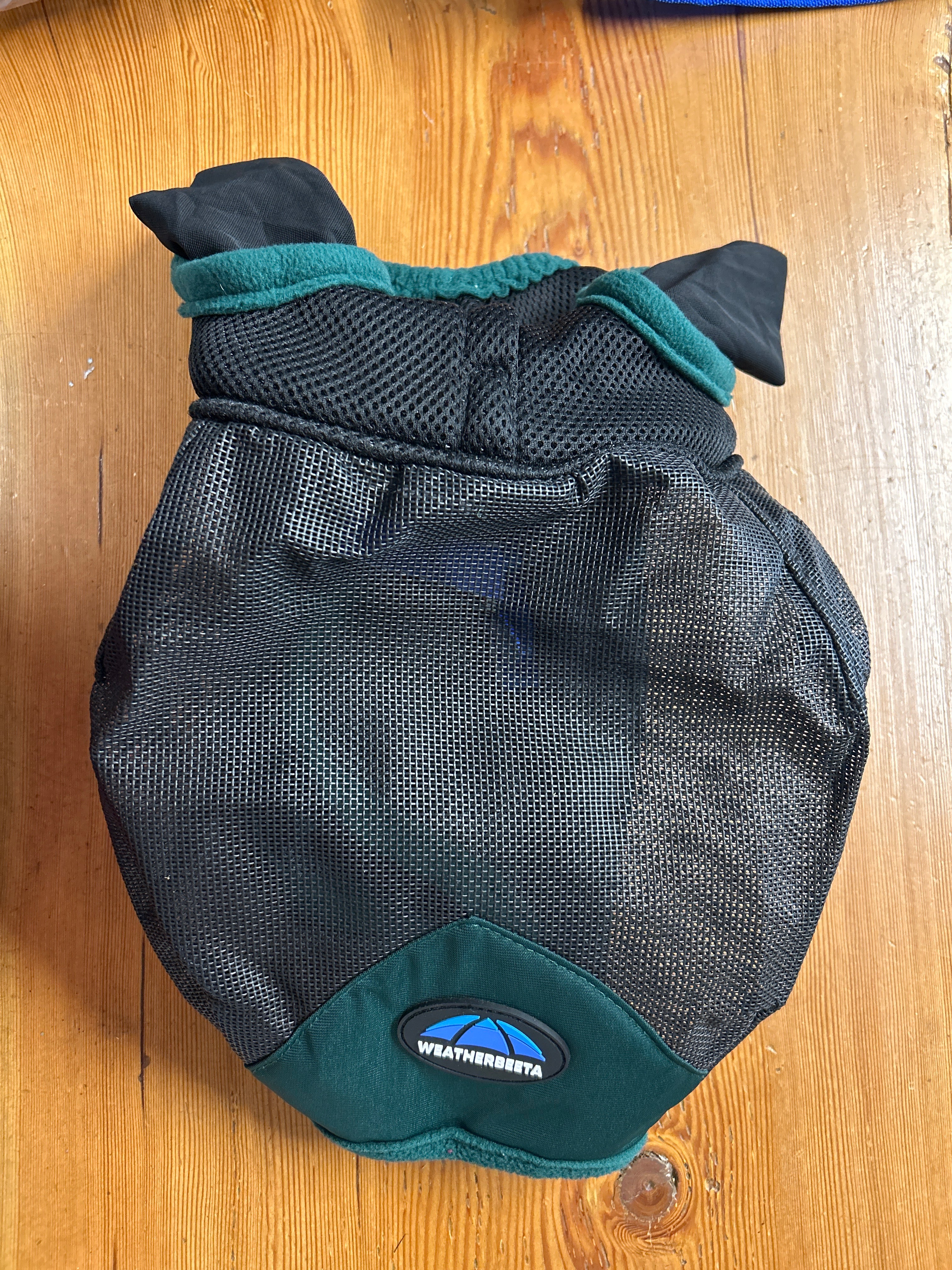 Durable Mesh Fly Mask With Ears Forest Green XXSmall-Fly Mask-Consignment-Evolution Equestrian Co.