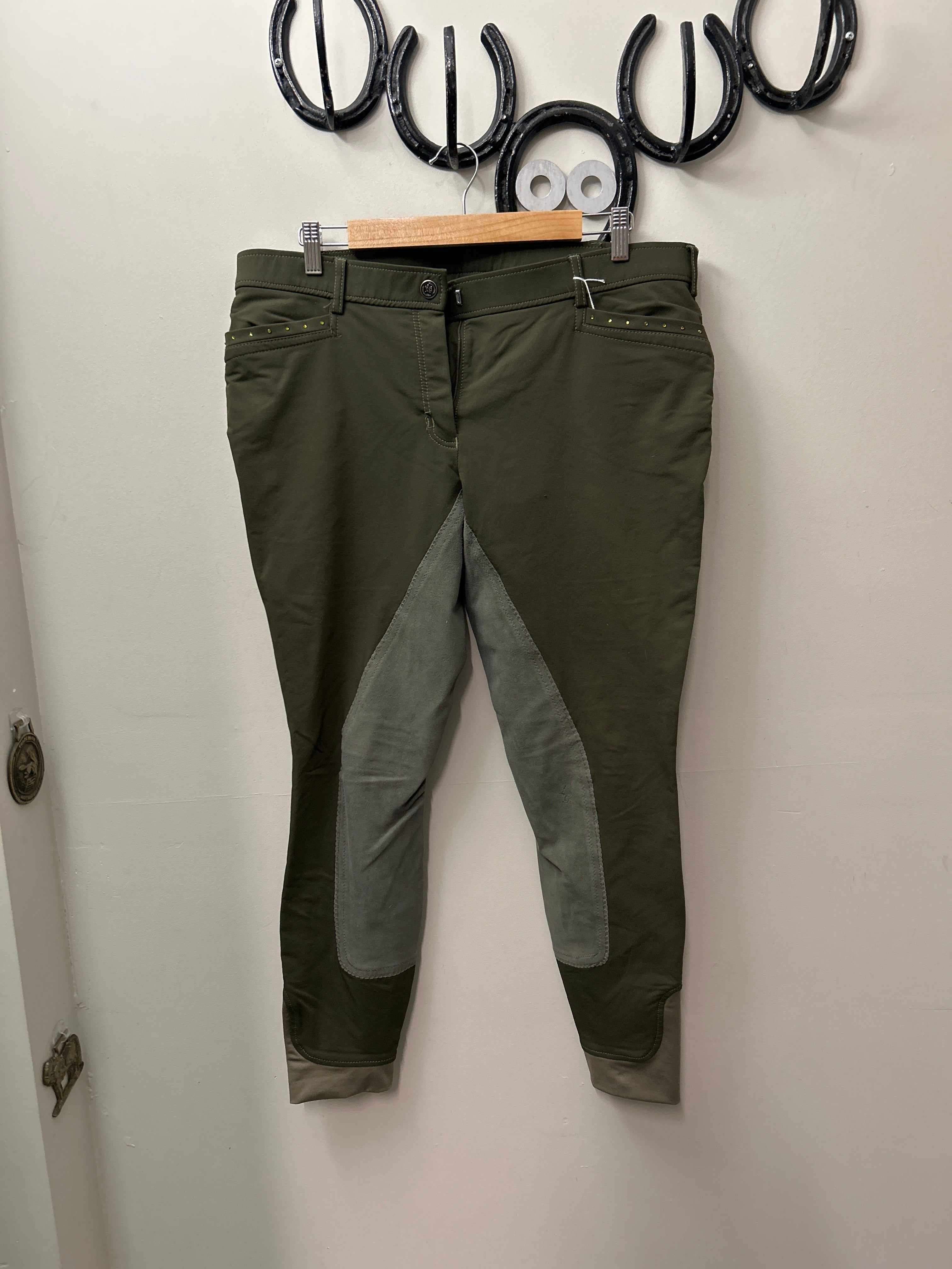 HKM Lauria Garrelli Full Seat Breeches 34-Breeches-Consignment-Evolution Equestrian Co.