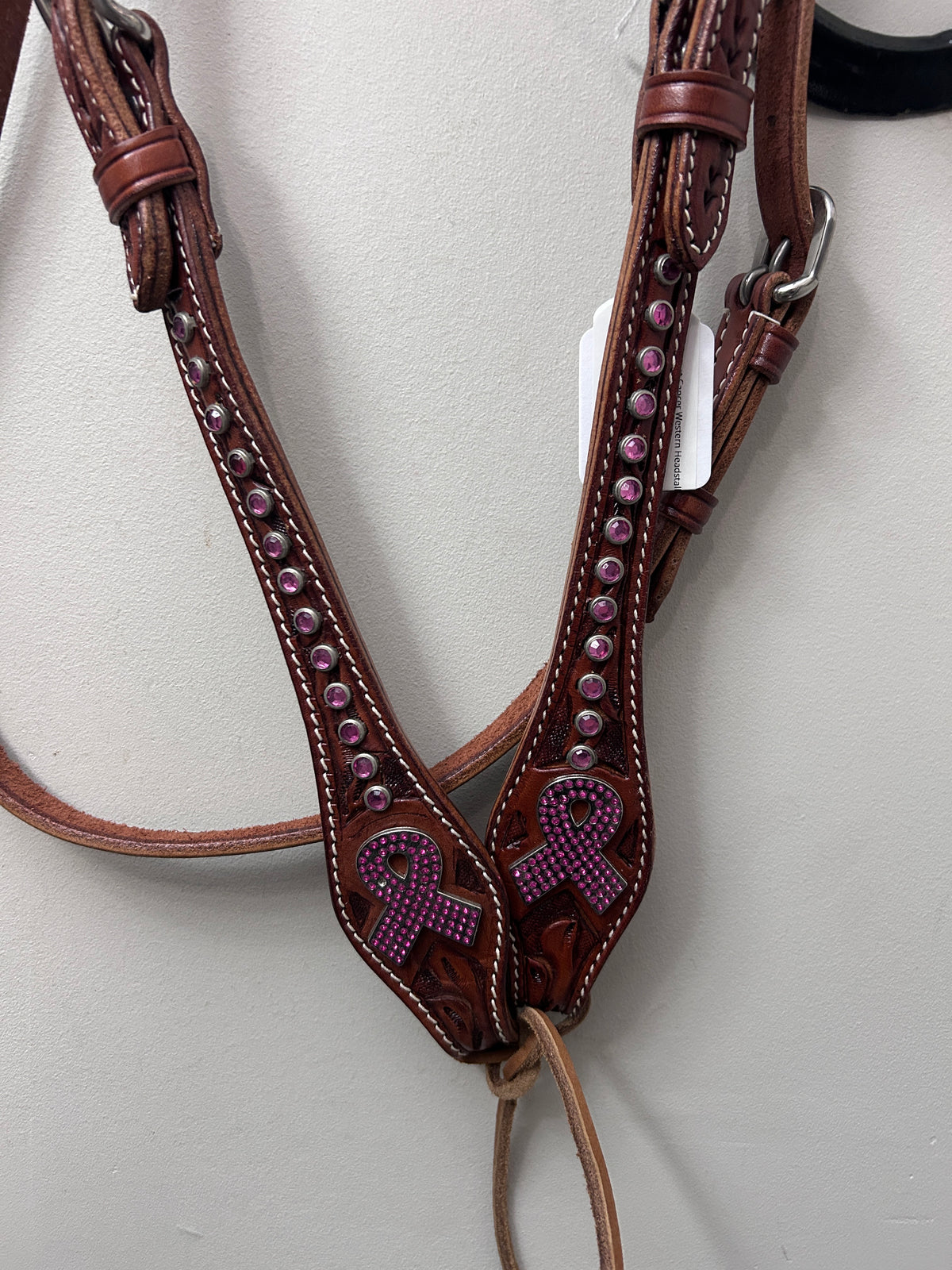 Bling Breast Cancer Western Headstall