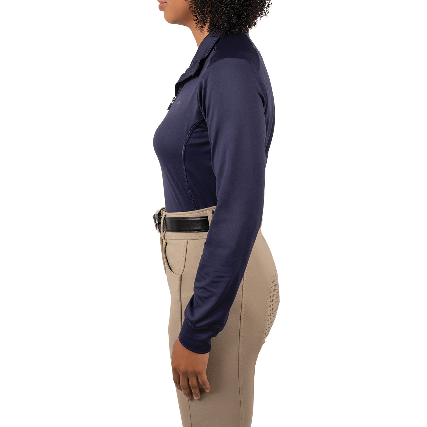 TemTeq Navy Winter Riding Shirt Large-Vest-Consignment-Evolution Equestrian Co.