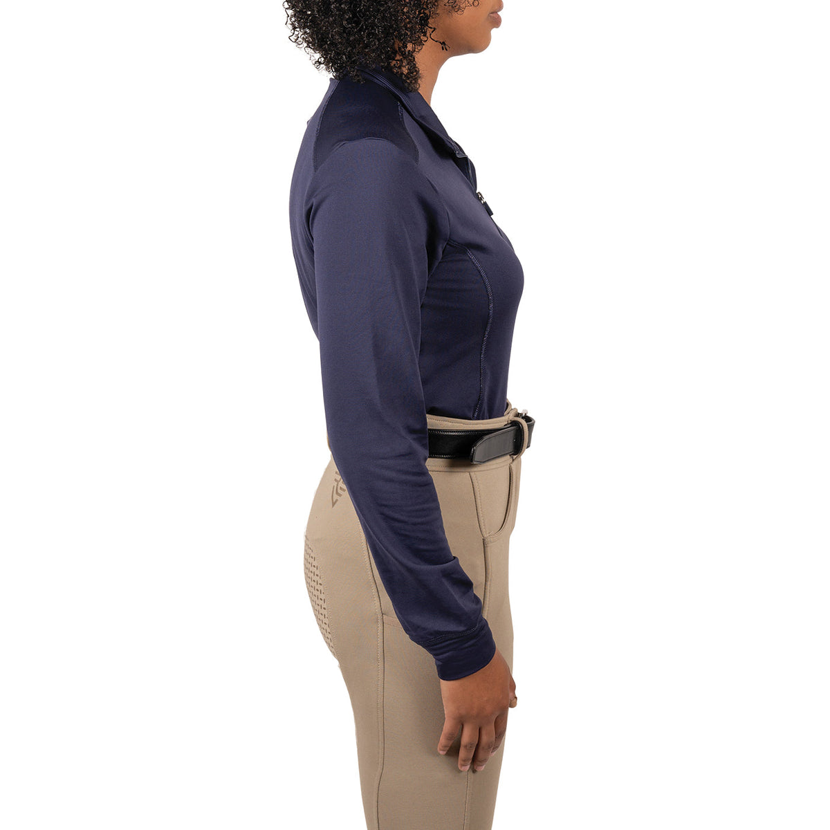 TemTeq Navy Winter Riding Shirt Large-Vest-Consignment-Evolution Equestrian Co.