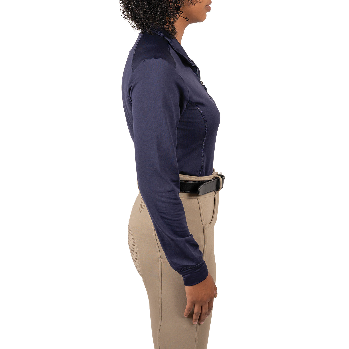 TemTeq Navy Winter Riding Shirt Large-Vest-Consignment-Evolution Equestrian Co.