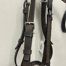 Load image into Gallery viewer, Dark Brown Dressage Schooling Bridle-Bridle-Consignment-Evolution Equestrian Co.
