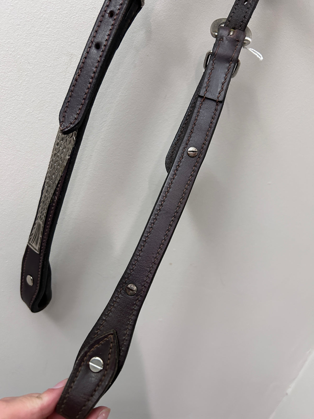 Dark Oil One Ear Fish Headstall-Western Headstall-Consignment-Evolution Equestrian Co.
