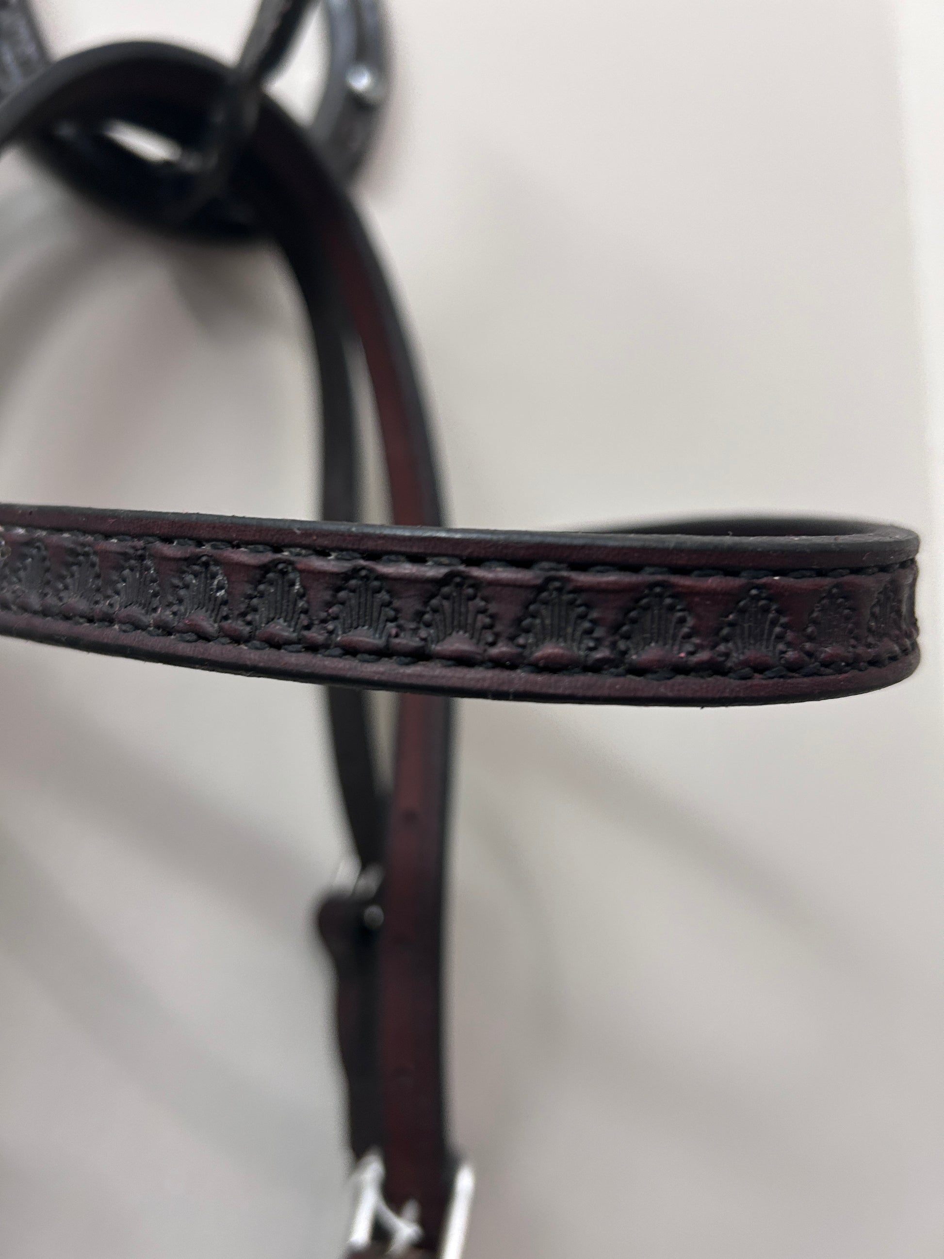 Dark Oil Stamped Browband Headstall-Western Headstall-Consignment-Evolution Equestrian Co.