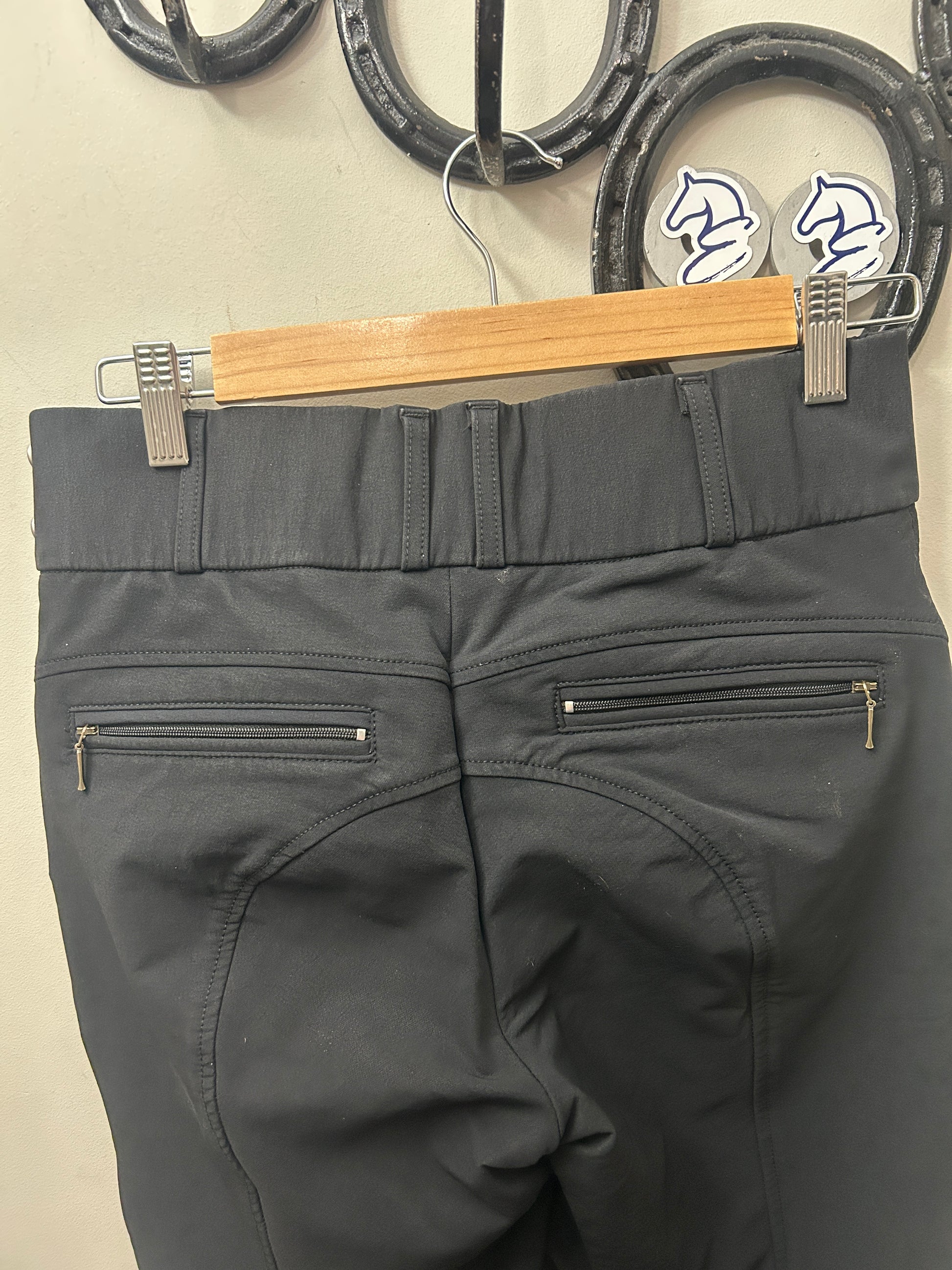 Derby Black Side Zip Breeches 26-Breeches-Consignment-Evolution Equestrian Co.