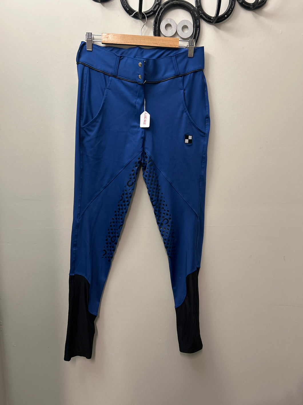 Derby Blue Full Seat Riding Breeches XL-Breeches-Consignment-Evolution Equestrian Co.
