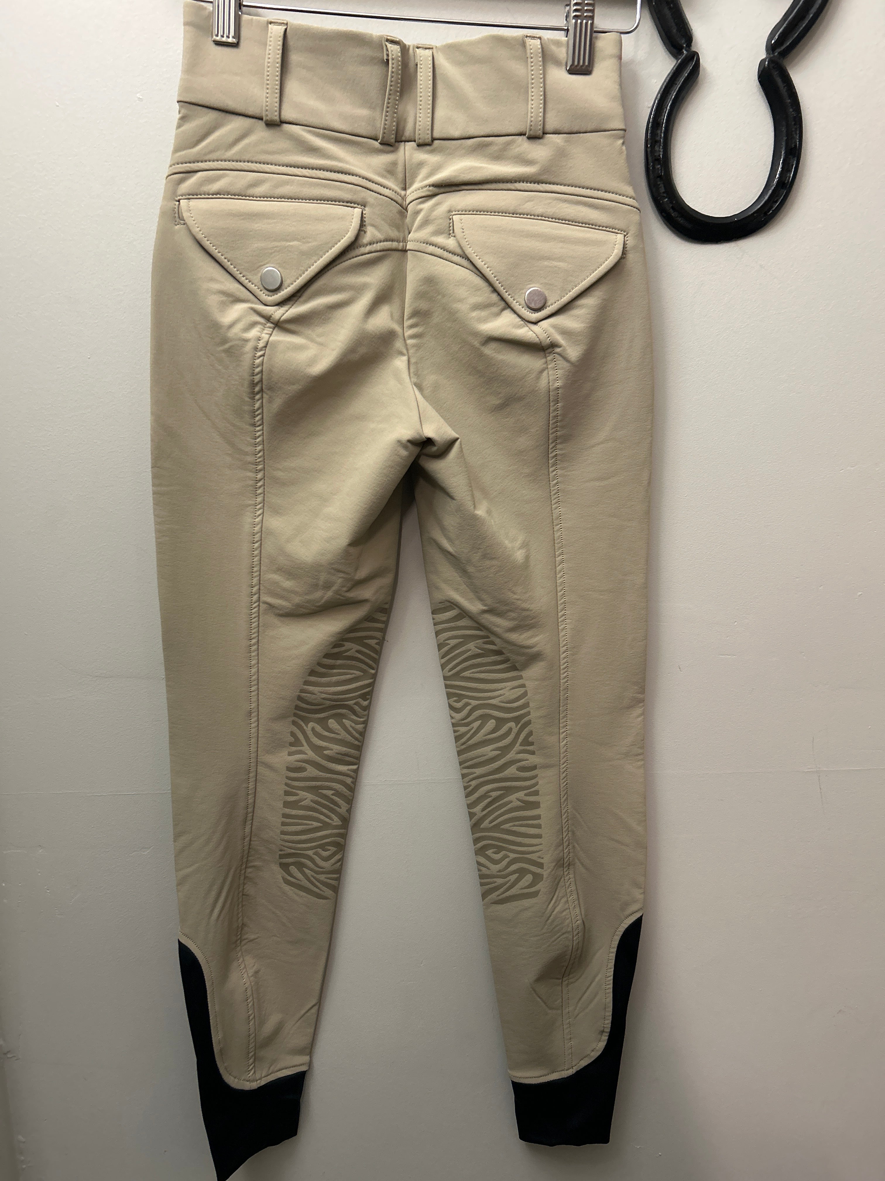 Derby Watari Breeches Knee Patch Tan 20-Breeches-Consignment-Evolution Equestrian Co.