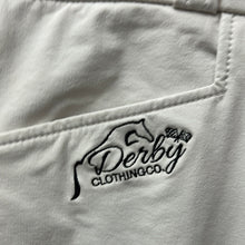 Load image into Gallery viewer, Derby White Knee Patch Breeches 48 EU / 36 US-Breeches-Consignment-Evolution Equestrian Co.
